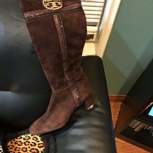 Tory Burch Brown Suede Boots